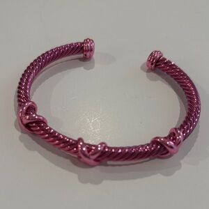 Elegant Pink Twisted Bracelet